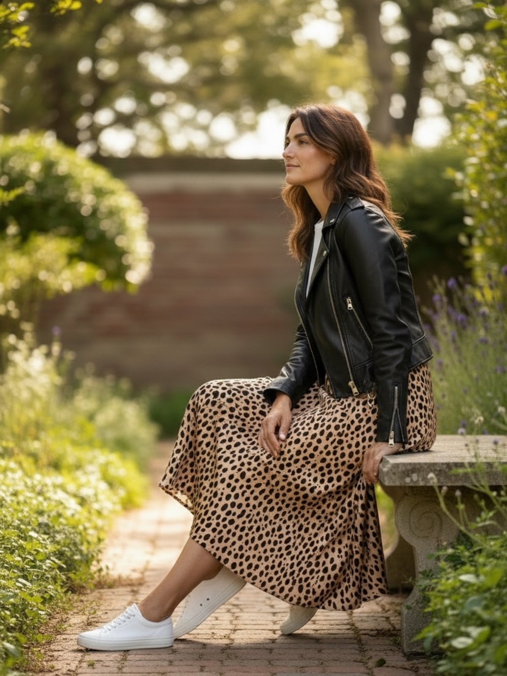Reformation Leopard Print A-Line Midi Skirt NWT- Tan/Black- Size 8